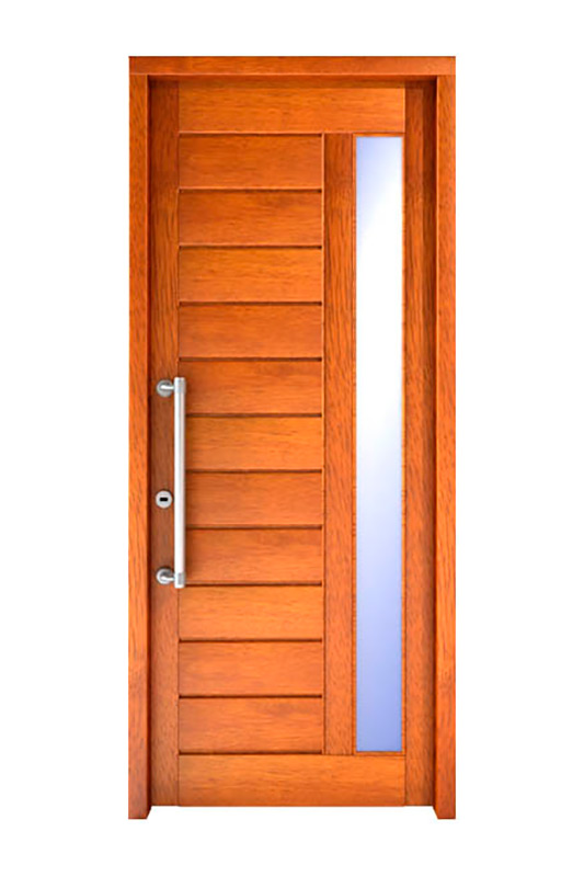 Puertas de exterior de madera.
